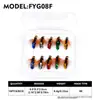 Set de Moscas para Pescar Micro-Señuelos, Señuelo Imitación de Mariposa para Mosquitos y Hormigas, Señuelo de Abeja para Pesca en Arroyos