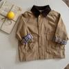 Ropa Exterior para Niños 2025 Otoño e Invierno Chaqueta de Cuadros Marca de Moda Estilo Japonés para Niños Abrigo Rompevientos Estilo Otoñal para Bebés y Niños Ropa para Niños