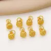 Colgante de Mariposa Chapado en Oro con Diseño de Gota de Aceite, Dijes de Vaina de Loto, Materiales para Pulsera de Cuentas Hecha a Mano DIY, Collar, Aretes