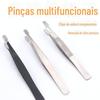 Ferramentas domésticas de laboratório de acabamento durável, pinça de câmera de clipe de aço inoxidável, cabeça larga, cabeça plana, reparo e desmontagem