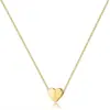Collar Colgante de Letra con Grabado de Corazón Casual y Versátil para Hombres y Mujeres, Collar de Cuello con Forma de Corazón de 26 Letras Estilo Europeo y Americano