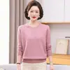 Moda de Nuevo Estilo para Mamás, Ropa de Manga Larga para Primavera para Personas de Mediana Edad y Mayores, Ajuste Holgado, Tejidos Elegantes, Suéteres Versátiles que Reducen la Edad