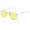 Nuevas Gafas de Sol Poligonales con Montura de Metal Tendencia Europea y Americana Montura Pequeña Color Deslumbrante Mercurio Gafas de Sol Oceánicas