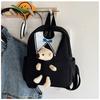 Mochila infantil versátil e moderna para primavera de 2023, mochila fofa de urso para crianças pequenas, mochila simples para crianças