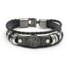 Una variedad de pulsera de piel de vaca joyería europea y americana ancla Viento Marino Águila tejido a mano vintage popular hombres