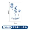 Pegatinas de tatuaje herbales, diseños pequeños semipermanentes, pegatinas de tatuaje de jugo, impermeables y de larga duración, realistas para hombres y mujeres, serpiente, rosa, mariposa