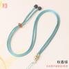 Cordón de Maíz Tulipán DIY Tejido Hebilla Ping An de Jade Cuerda Ajustable Dorada Joyería Cuerda de Collar de Moda Versátil