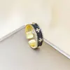 Anillo Ladrillo de Diseño Nicho de Alta Gama Lujo Accesible para Mujer Moda Europea y Americana Creativo Zirconia Chapado en Oro Anillo Abierto Ajustable
