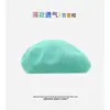 Boina Dulce Fina Transpirable de Color Sólido Estilo Japonés para Mujer Primavera y Verano Casual Versátil Sombrero de Artista Boina