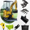 Carregadeira de Esteiras Multifuncional Ht530T, Mini Skid Steer de Rodas para Demolição Interna e Canteiro de Obras