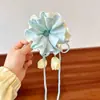 Elástico de Cabelo Oversized Estilo Coreano Intestino de Porco, Corda de Cabelo Versátil com Renda de Bolinhas, Elástico para Rabo de Cavalo Alto, Elástico de Borracha, Acessório de Cabelo de Alta Qualidade