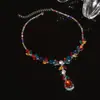 Collar de Cadena para Clavícula Estilo Palacio Retro con Colgante de Hoja y Gota de Agua de Diamante de Zirconia Collar de Lujo Ligero de Alta Gama Venta al por Mayor para Mujeres