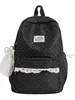 Mochila Pequeña Azul con Encaje de Encaje de Sal Marina para Niñas, Suave y Dulce para Estudiantes Universitarias de Vacaciones, Mochila Juvenil y Adorable