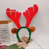 Decoración navideña creativa nueva diadema de asta atmósfera navideña artículos para disfrazarse diadema de asta con campana grande