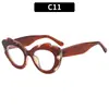 Moda Europea y Americana Nuevas Gafas de Sol Ojo de Gato, Elegantes y Versátiles de Moda Exageradas para Mujer, Protección UV, Gafas Estilo Ins