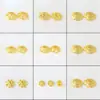 Al por mayor aleación chapado en oro hueco soporte para flores hecho a mano material con cuentas soporte para cuentas tapa de flor accesorios para joyería diy cuentas sueltas