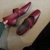 Zapatos de Mujer Chuyuji Estilo Retro Francés con Tira Cruzada Elástica Mary Jane para Primavera y Otoño, Tacón Medio Nuevo