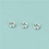 Plata de Ley S925 Anillo Doble Vivo Hecho a Mano DIY Abierto Cerrado Círculo Pulsera Collar Hebilla de Conexión Accesorios Material
