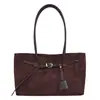Bolsa tote de camurça estilo retrô transfronteiriça para mulheres, nova coleção outono/inverno 2026, versátil e adequada para o trabalho, pode ser carregada como bolsa de ombro ou de braço