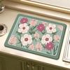 Alfombrilla absorbente de diatomeas para encimera de cocina, alfombrilla absorbente de agua para secar vajilla de escritorio, posavasos desechable para mesa de té y bar.