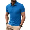Liquidação de Fábrica de Tamanhos DescontinuadosCamisetas Polo Masculinas, Cor Sólida, Manga Curta, Exclusivamente para Vendas Transfronteiriças