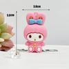 Llavero de Dibujos Animados Sanrio Colgante de Muñeca Llavero Melody Muñeca de Pegamento Hecho a Mano DIY Accesorios Muñeca