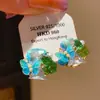 Pendientes de Borla de Cristal de Resina Incrustados de Diamantes con Forma de Rombo Lujo Accesible Ganchos de Oreja de Gama Alta Moda Personalizable Pendientes Versátiles para Mujer