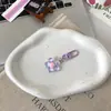 Llavero Colgante Flor de Cinco Pétalos Penetrante de Hielo Fresco Flor de Resina Accesorios de Cuentas de Amor Colgante para Bolso de Pericardio de Niña