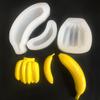 Bonito Banana Aromaterapia Vela Silicone Molde DIY Handmade Fondant Bolo de Decoração Simulação Fruit Mold