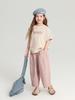 Ropa de Verano Pudding Haru para Niños Moda de Verano Camiseta de Manga Corta para Niñas 2025 Verano Nuevo Infantil Suave Elegante Alfabeto