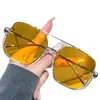 6618 Gafas de Sol Marrón Retro con Montura Grande para Mujer Celebridad de Internet Cuadradas para Cara Grande Aspecto Adelgazante Gafas Lisas Gafas de Sol Anti-UV