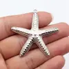 Colgante de Estrella de Mar Multicolor 51x50mm 4.9g Colgante Vintage de Aleación para DIY