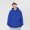 Suéter para Hombre Primavera y Otoño Nuevo con Capucha Marca de Moda Americana Estudiante Manga Larga Camiseta Básica Estilo Hong Kong Holgado Casual Color Sólido Suéter