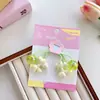 Corda de Cabelo com Laço de Creme de Verão Anéis de Cabelo Coloridos Fantasia de Coração para Meninas Amarrar ao Redor da Corda de Cabelo Par de Tiras de Cabelo Acessório de Cabeça Doce