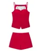 Ropa Europea y Americana Transfronteriza para Mujer AliExpress Venta Caliente Conjunto de Top sin Mangas con Escote Corazón + Pantalones de Pierna Ancha