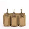 Bolsa Tática Tripla Bolsa de Cintura para Fãs do Exército Bolsa de Pendurar Acessório para Colete Tático MOLLE Bolsa