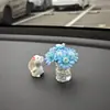 Enfeites de Carro Criativos Celebridade da Internet Coelho Cheiroso Console Central do Carro Flores Pequenas Enfeites Pequenos Carro Decorações de Carro