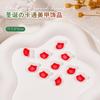 Accesorios para Uñas de Navidad 2025 Nuevo Estilo Navideño Diseños de Uñas Pintados a Mano Papá Noel Muñeco de Nieve Resina