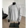 Moletom Masculino Pesado Gola Redonda, Tendência Primavera e Outono Retro Americano Patchwork Desconstruído Versão Solta Oversized Curta Larga Camiseta