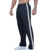 Calça Casual Listrada em Preto e Branco com Costura Estilo Americano Calças Listradas Street Fitness Corrida Esportes Calças Retas Novo