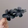Presilha de bico de pato marrom de cachorro coreano, presilha elegante para coque torcido, presilha de cabelo volumizadora para a parte de trás da cabeça, acessório de cabelo de alta qualidade