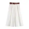 Fabricante transfronterizo de ropa para mujer al por mayor 2026 AliExpress INS moda casual de moda de venta caliente pantalones de pierna ancha con cinturón