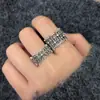 Anillo de plata de ley S925 vintage desgastado de alta resistencia con diseño de flor de cruz empalmada para mujer, diseño abierto ajustable, joyería de nicho de alta gama
