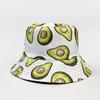 Sombrero de Pescador de Doble Cara para Mujer, Sombrero de Pescador con Estampado de Aguacate, Sombrero de Sol de Verano para Estudiantes al Aire Libre para Hombres