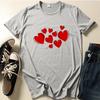 2025 Nuevo Amazon Estación Independiente Tops Casuales I Heart Estampado Letras Sueltas Camisetas de Manga Corta para Hombre y Mujer
