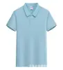 Camisa polo de algodón de fibra larga de Xinjiang con cuello de solapa, manga corta, overol corporativo, camiseta con logo impreso personalizado, camisa publicitaria