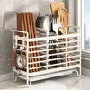 Soporte para Palillos, Caja de Almacenamiento para Palillos, Estante de Almacenamiento para Cocina, Jaula para Palillos Montada en Pared, Estante Escurridor para Cucharas y Utensilios, Encimera, No Requiere Instalación