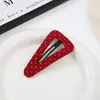 Nuevo Clip de Pelo de Terciopelo de Gota de Agua de Gama Alta Coreano Moda Clip para Flequillo Clip Lateral Accesorios para el Cabello Versátiles