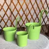 Vaso Redondo Colorido de Ferro Forjado para Pendurar Balde de Flores Gancho Removível Vaso de Flores Vaso de Metal para Pendurar na Varanda Vaso para Pendurar Plantas Verdes
