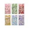 Nuevas Pegatinas de Diario de Plantas y Flores, Papel de Material Vintage, Pegatinas DIY para Niños, Paquetes de Pegatinas para Manualidades de Estudiantes al por Mayor